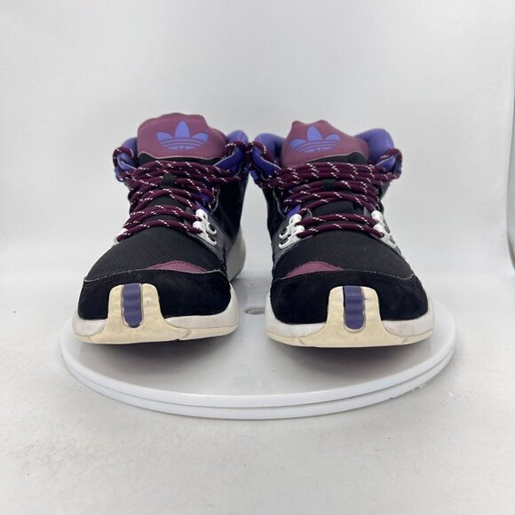 Adidas Fortitude Mid Men Size 11.5 G09439 Black Phantom Gray Nobcri Purple Shoes - Picture 2 of 14